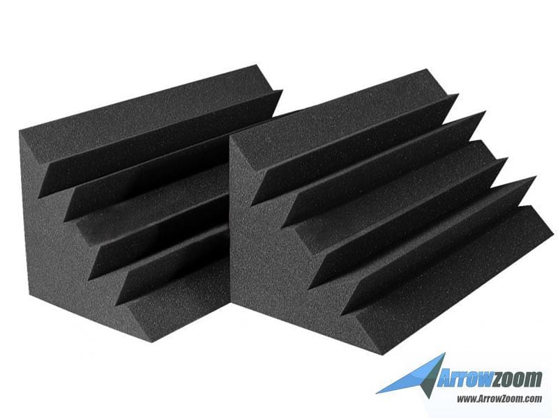 New 8 Pcs Bundle Black Bass Trap Acoustic Panels Sound Absorption Studio Soundproof Foam 2 Colors KK1133