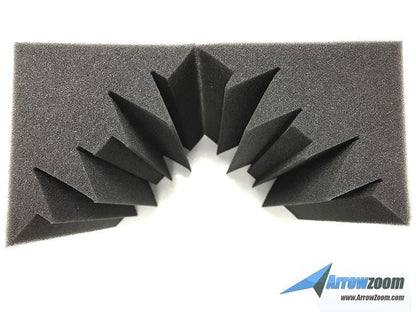 New 8 Pcs Bundle Black Bass Trap Acoustic Panels Sound Absorption Studio Soundproof Foam 2 Colors KK1133