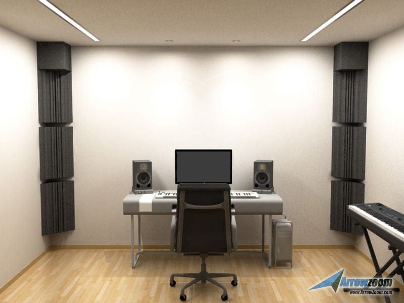 New 8 pcs Cube Corner Bass Trap Block Set Acoustic Panels Sound Absorption Studio Soundproof Foam 20 x 20 x 20 cm KK1135