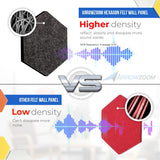 Arrowzoom Hexagon Felt Sound Absorbing Wall Panel - Solid Color - KK1224