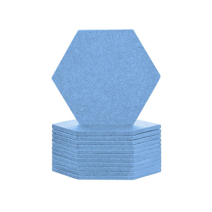 Arrowzoom Hexagon Felt Sound Absorbing Wall Panel - Solid Color - KK1224 Baby Blue / 12 pieces - 17 x 20 x 1cm