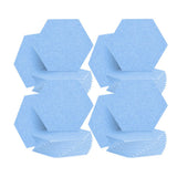 Arrowzoom Hexagon Felt Sound Absorbing Wall Panel - Solid Color - KK1224 Baby Blue / 48 pieces - 26 x 30 x 1cm