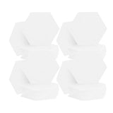 Arrowzoom Hexagon Felt Sound Absorbing Wall Panel - Solid Color - KK1224 White / 48 pieces - 26 x 30 x 1cm