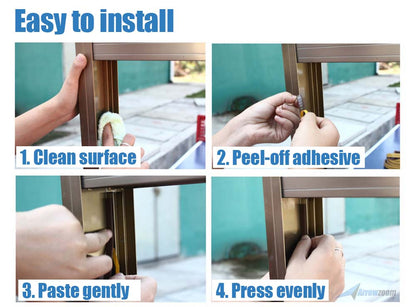 Arrowzoom Soundproof Weather Strip for Doors and Windows - 5 Meters - 3 Colors - KK1154