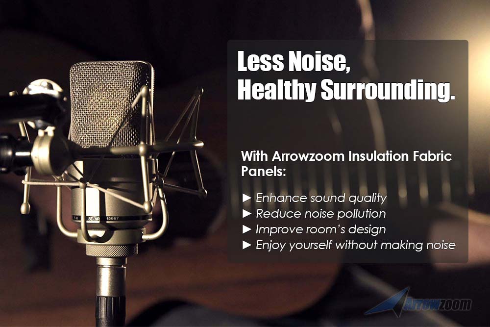 Arrowzoom 8 Pcs BLUE Color Eco-friendly Acoustic Textured Fabric Sound Echo Quiet Absorption Fire Retardant Panels KK1152