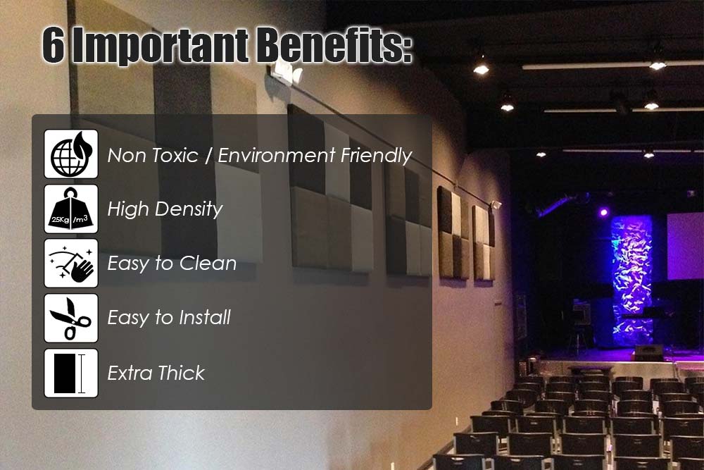 Arrowzoom 8 Pcs BLUE Color Eco-friendly Acoustic Textured Fabric Sound Echo Quiet Absorption Fire Retardant Panels KK1152