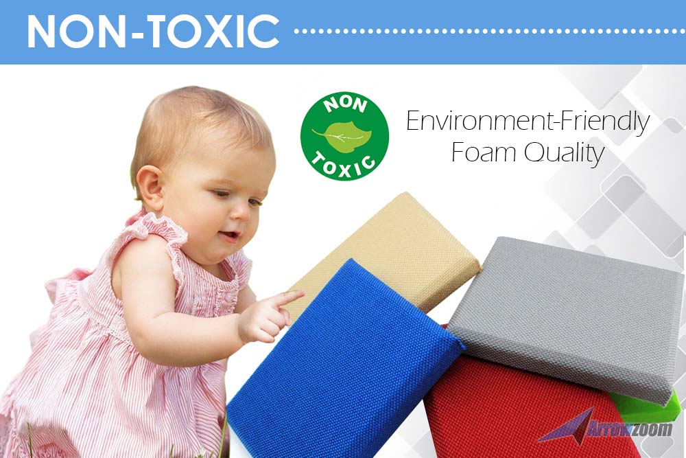Arrowzoom 8 Pcs BLUE Color Eco-friendly Acoustic Textured Fabric Sound Echo Quiet Absorption Fire Retardant Panels KK1152