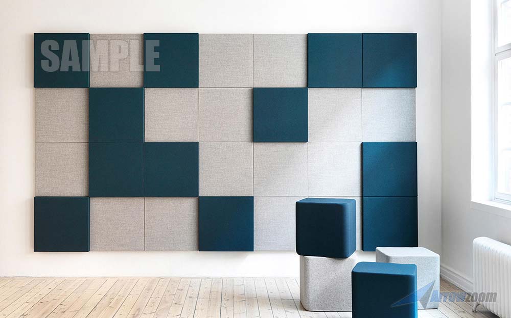 Arrowzoom 8 Pcs BLUE Color Eco-friendly Acoustic Textured Fabric Sound Echo Quiet Absorption Fire Retardant Panels KK1152