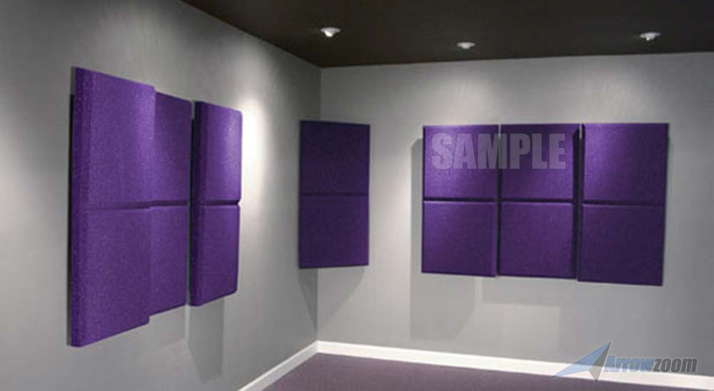 Arrowzoom 8 Pcs BLUE Color Eco-friendly Acoustic Textured Fabric Sound Echo Quiet Absorption Fire Retardant Panels KK1152