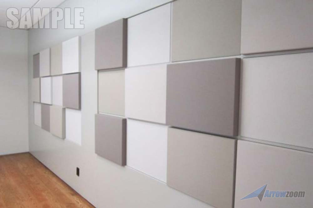 Arrowzoom 8 Pcs BLUE Color Eco-friendly Acoustic Textured Fabric Sound Echo Quiet Absorption Fire Retardant Panels KK1152