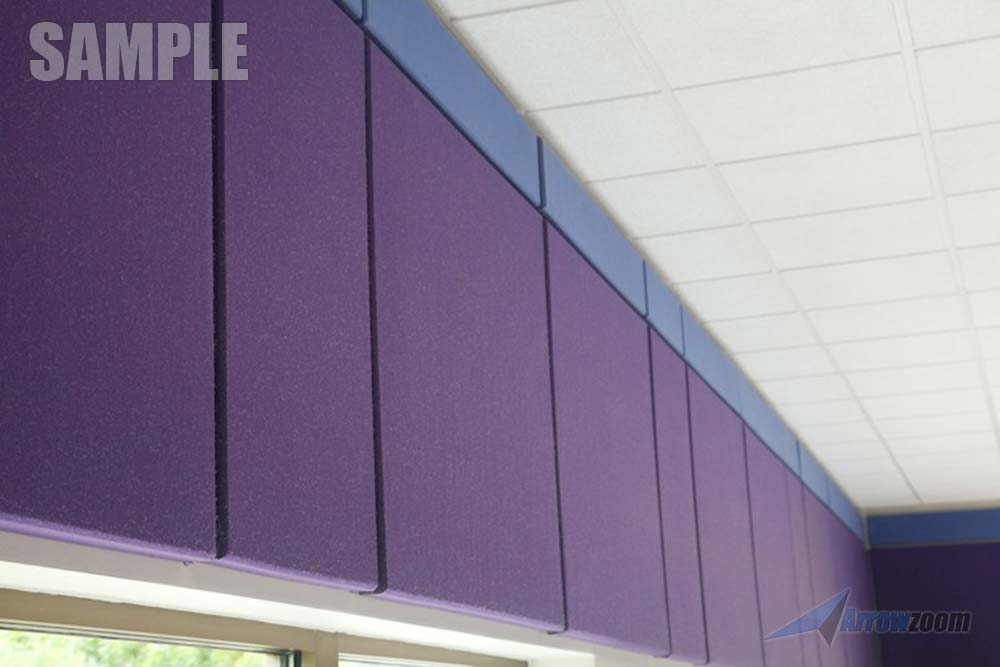 Arrowzoom 8 Pcs BLUE Color Eco-friendly Acoustic Textured Fabric Sound Echo Quiet Absorption Fire Retardant Panels KK1152