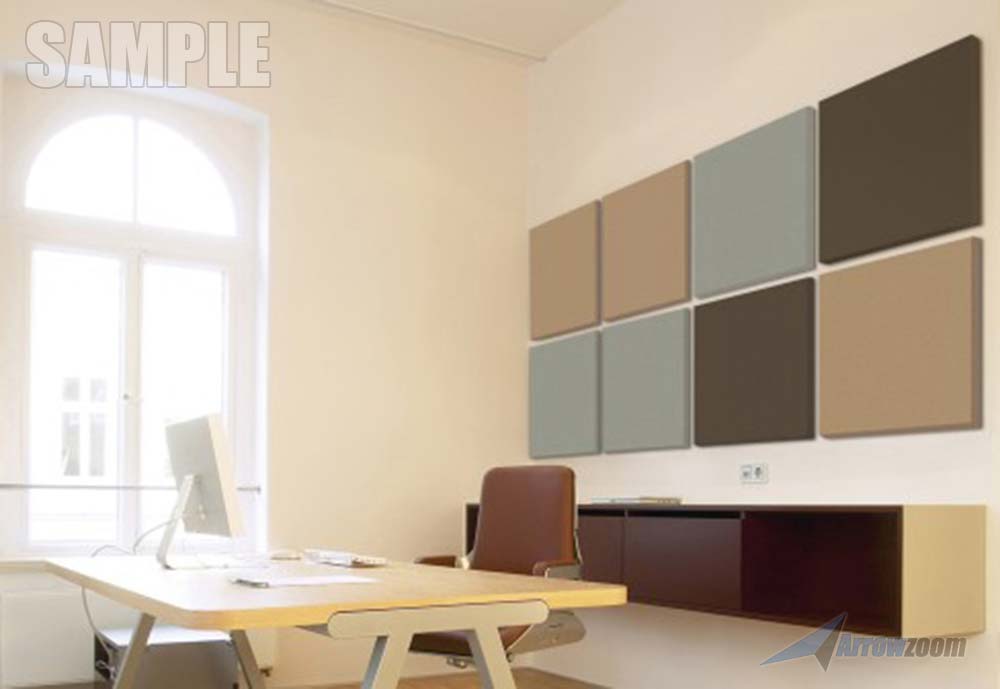 Arrowzoom 8 Pcs BURGUNDY Color Eco-friendly Acoustic Textured Fabric Sound Echo Quiet Absorption Fire Retardant Panels KK1152