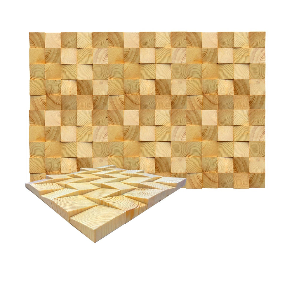 Arrowzoom™ Genuine 3D Geometric Style Wooden Wall Art Panel 30 x 30cm (12 x 12in) KK1234