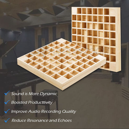 Arrowzoom™ Pro Acoustic Wood Diffuser Panel - 25 Grid - KK1201