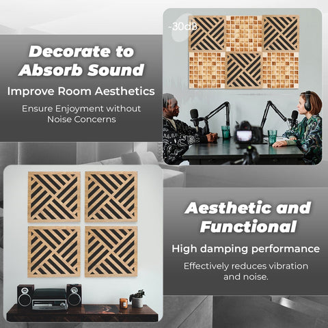Arrowzoom™ Diffuse PRO Diagonal Stripes Acoustic Wooden Panel - KK1308